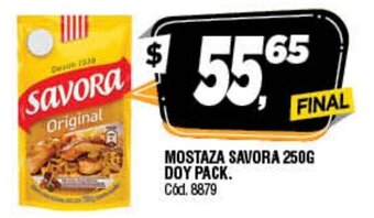 Supermercados Yaguar Savora Mostaza 250g Doy Pack oferta