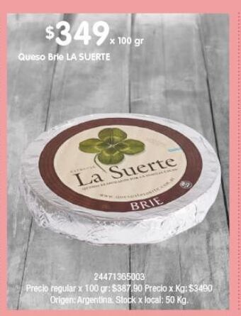 Disco Queso brie la suerte oferta