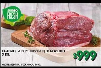 Jumbo Cuadril (churrasco/trozo) de novillito x kg oferta