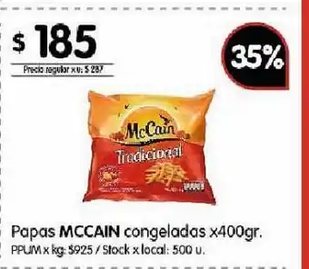 Disco Papas mccain congelados x 400 gr oferta