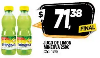 Supermercados Yaguar Jugo De Limon Minerva 250c oferta