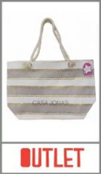 Casa Jonás Bolso playero rayado pratys medidas 57cm x 38cm x 15cm oferta