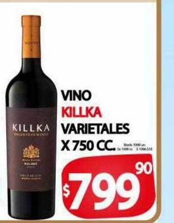 Supermercados Becerra Vino killka oferta