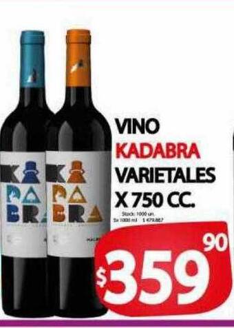 Supermercados Becerra Vino kadabra oferta