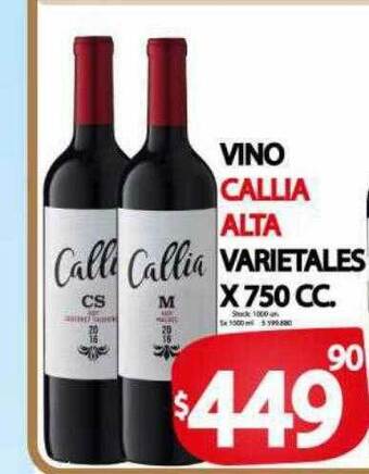 Supermercados Becerra Vino callia alta oferta