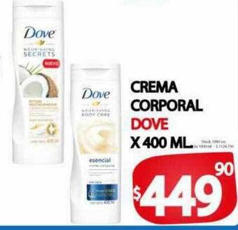 Supermercados Becerra Crema corporal dove oferta