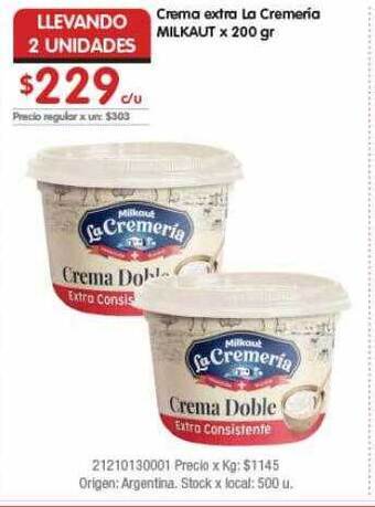 Disco Crema extra la cremeria milkaut oferta