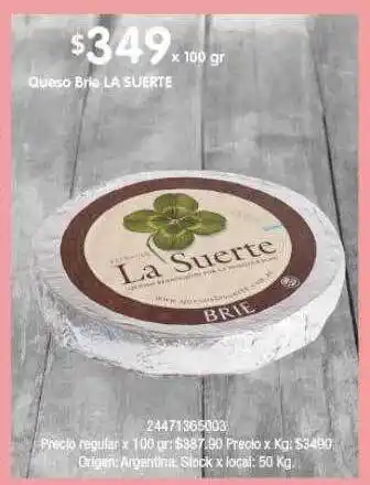 Disco Queso brie la suerte oferta