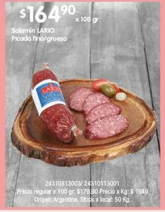 Disco Salamín lario picado fino grueso oferta