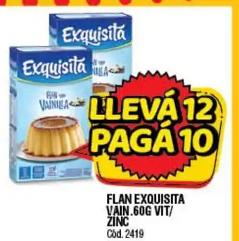 Supermercados Yaguar Exquisita Flan Vain 60g Vit/Zinc oferta