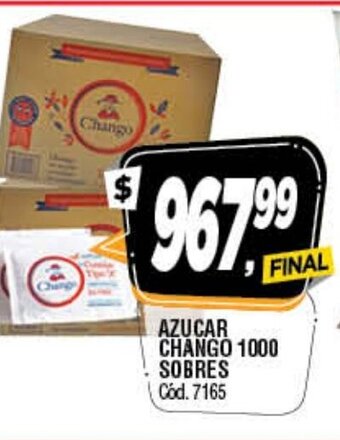 Supermercados Yaguar Azucar Chango 1000 Sobres oferta