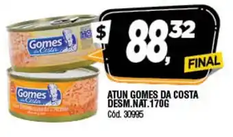 Supermercados Yaguar Atun Gomes Da Costa Desm.Nat 170g oferta