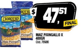 Supermercados Yaguar Maiz Pisingallo x 400gr oferta