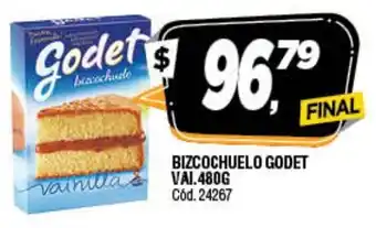 Supermercados Yaguar Godet Bizcochuelo Vai. 480g oferta