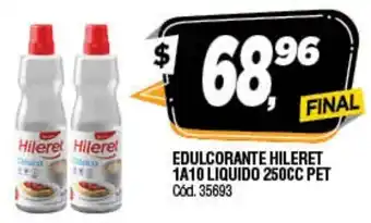 Supermercados Yaguar Hileret Edulcorante 1A10 Liquido 250cc PEt oferta
