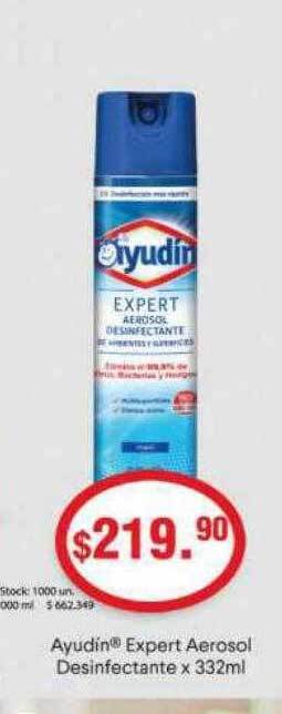 Supermercados Becerra Ayudin expert aerosol desinfectante oferta