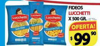 Supermercados Becerra Fideos lucchetti oferta