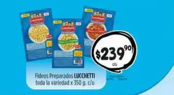 Supermercados Becerra Fideos preparados lucchetti toda la variedad oferta