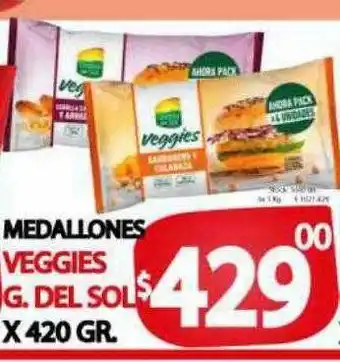 Supermercados Becerra Medallones veggies g. del sol oferta