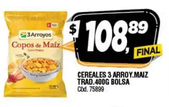 Supermercados Yaguar Cereales 3 Arroy. Maiz Trad 400g Bolsa oferta