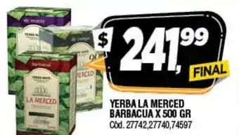 Supermercados Yaguar La Merced Yerba Barbacua x 500gr oferta