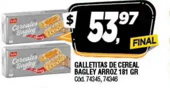Supermercados Yaguar Galletitas De Cereales Bagley Arroz 181gr oferta