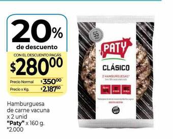 La Anonima Hamburguesa de carne vacuna oferta