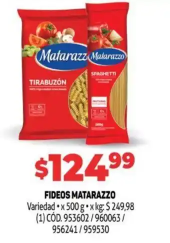 Makro MATARAZZO fideos oferta
