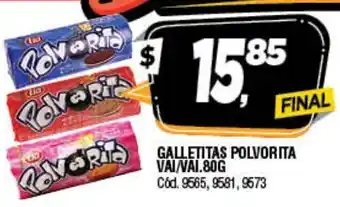 Supermercados Yaguar Galletitas Polvorita Vai/vai 80g oferta