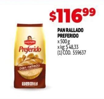 Makro PREFERIDO pan rallado oferta