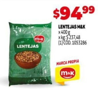 Makro M&K lentejas oferta