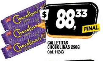 Supermercados Yaguar Chocolinas Galletitas 250g oferta