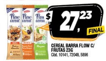 Supermercados Yaguar Cereal Barra Flow C/Frutas 23g oferta