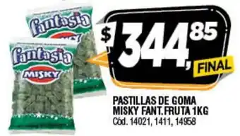 Supermercados Yaguar Pastillas De Goma Misky Fant.Frutta 1kg oferta