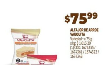 Makro VAUQUITA alfajor de arroz oferta