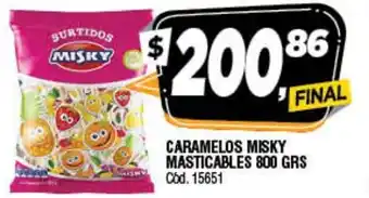 Supermercados Yaguar Misky Caramelo Masticables 800g oferta