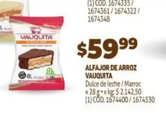 Makro VAUQUITA alfajor de arroz oferta