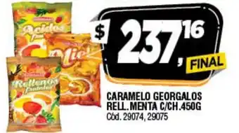 Supermercados Yaguar Caramelo Georgalos Rell. MEnta C/Ch 450g oferta
