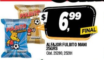 Supermercados Yaguar Alfajor Fulbito Mani 25grs oferta