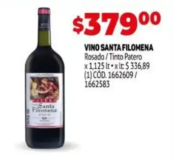 Makro SANTA FILOMENA vino oferta