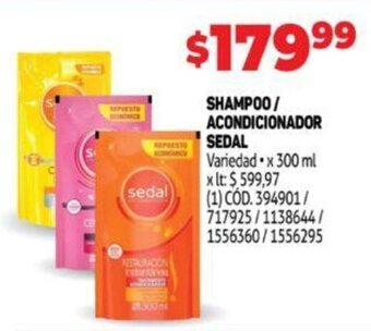 Makro SEDAL shampoo / acondicionador oferta