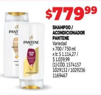Makro PANTENE shampoo / acondicionador oferta