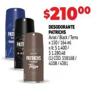 Makro PATRICHS desodorante oferta