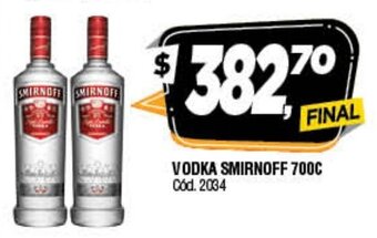 Supermercados Yaguar Vodka Smirnoff 700c oferta