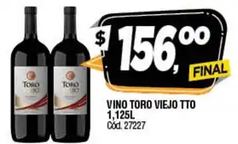 Supermercados Yaguar Vino Toro Viejo TTO 1,125L oferta