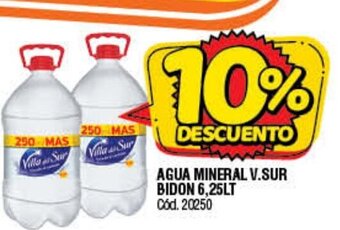 Supermercados Yaguar Agua Mineral V.Sur Bidon 6,25lt oferta
