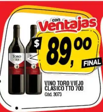 Supermercados Yaguar Vino Toro Viejo Clasico TTO 700 oferta