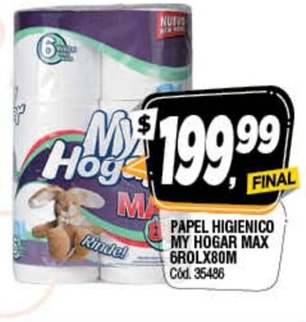 Supermercados Yaguar My Hogar Papel Higienico Max 6rolx80m oferta