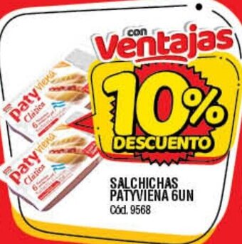 Supermercados Yaguar Salchichas Patyviena 6un oferta