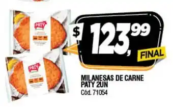 Supermercados Yaguar Paty Milanesa De Carne 2un oferta